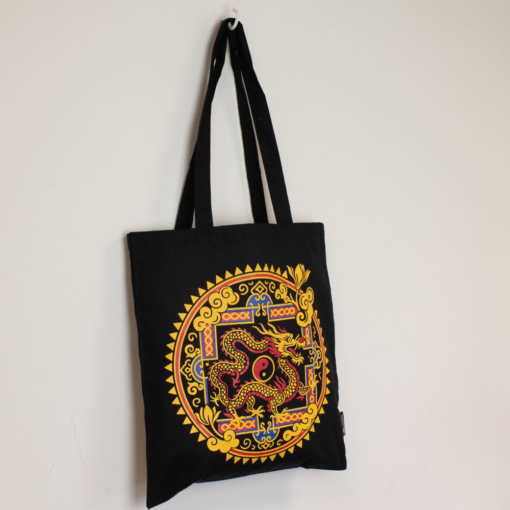 Dragon Yin & Yang Tote Bag