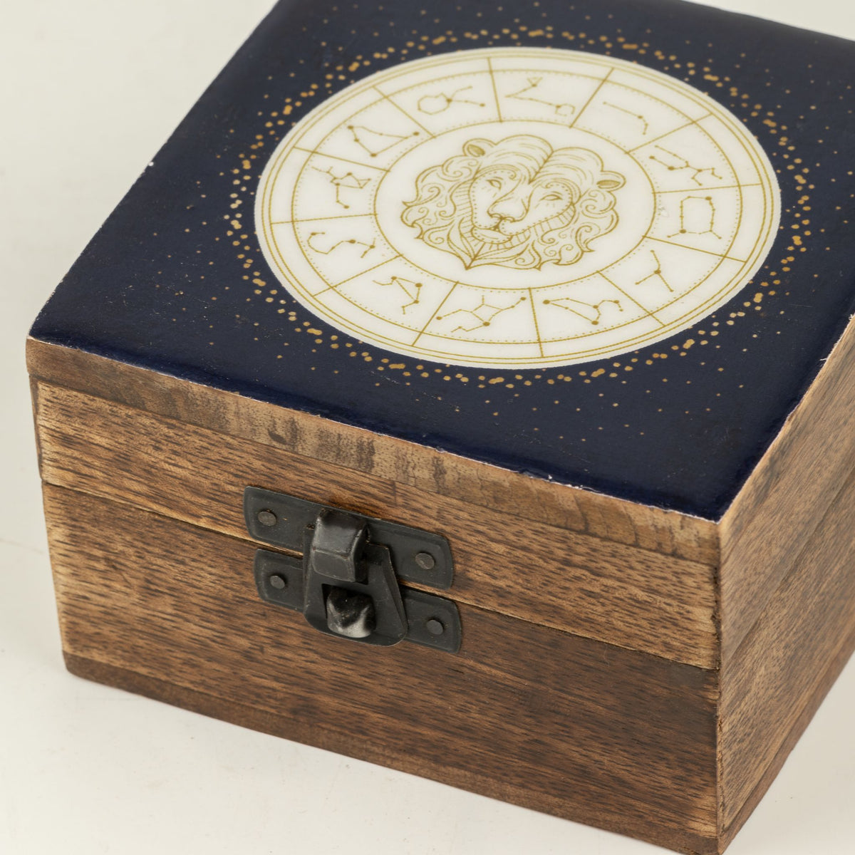 Leo Small Enamelled Keepsake Box