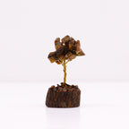 Tigereye (15 stones) Mini Gemstone Tree On Wood Base