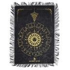Sun Face Pendulum Divination Cloth | Black & Gold | Ancient Witch
