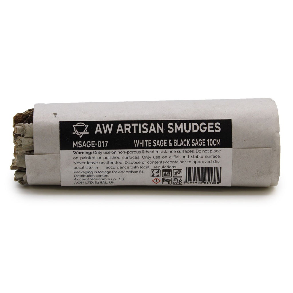 White Sage & Black Sage Smudge Stick | 10cm