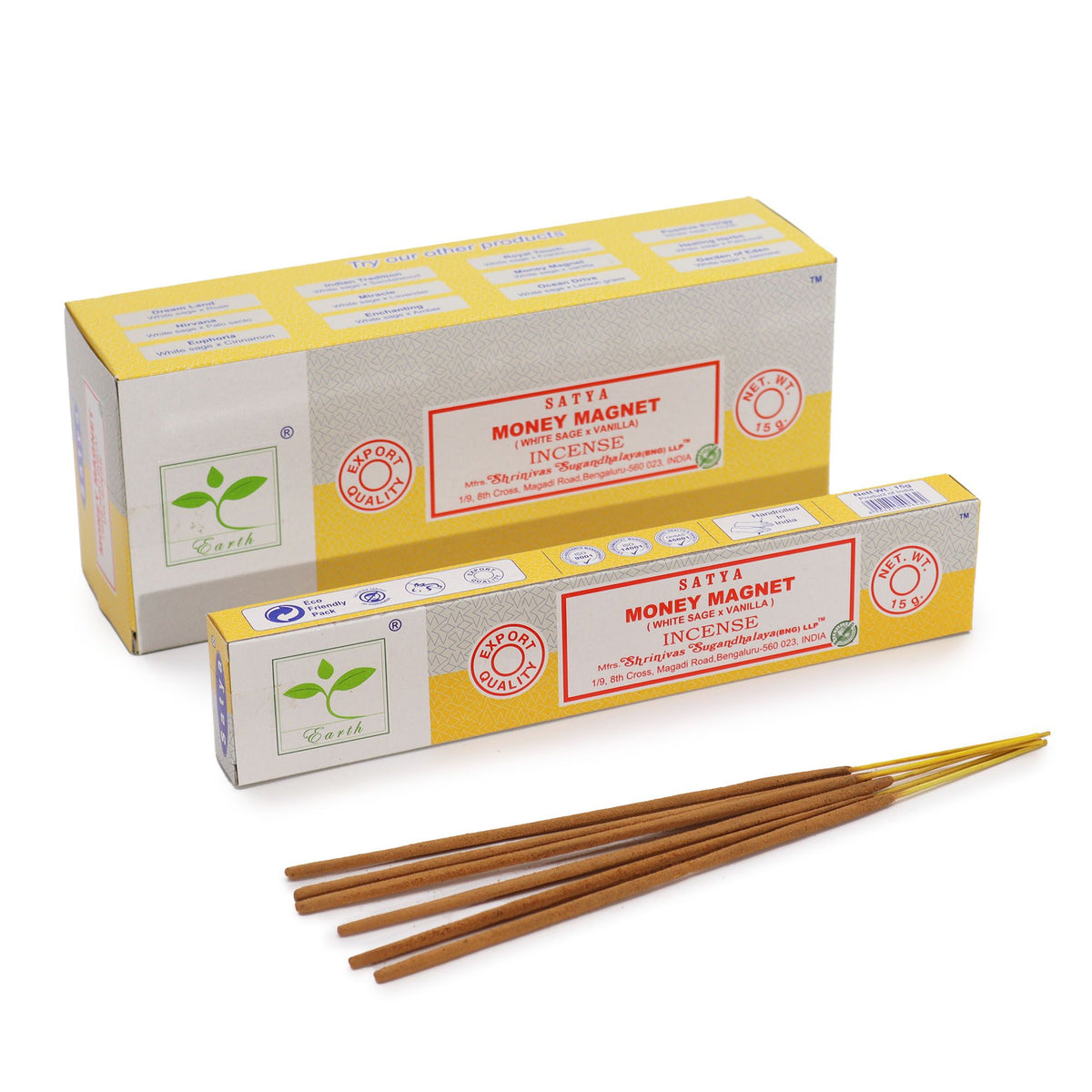 Money Magnet (White Sage & Vanilla) Incense 15gm -  Satya