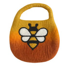 Sunrise Orange Water Felted Bee Bag