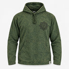Vintage Teal Stone Washed Hoody Shirt Kangaroo Pocket - Large