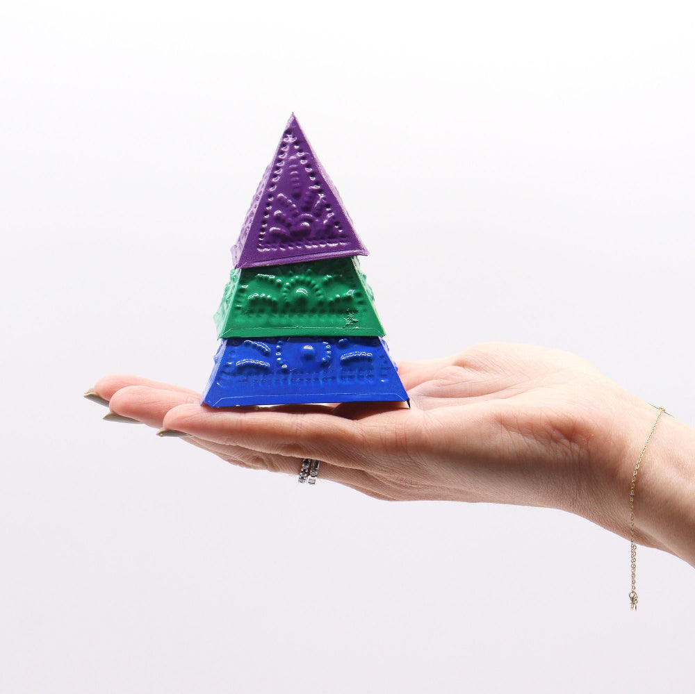 Blue Green Purple Incense Powder Mould Set