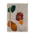 Lokta Paper Button Lock Notebook | Real Himalayan Floral Design | 15x12cm