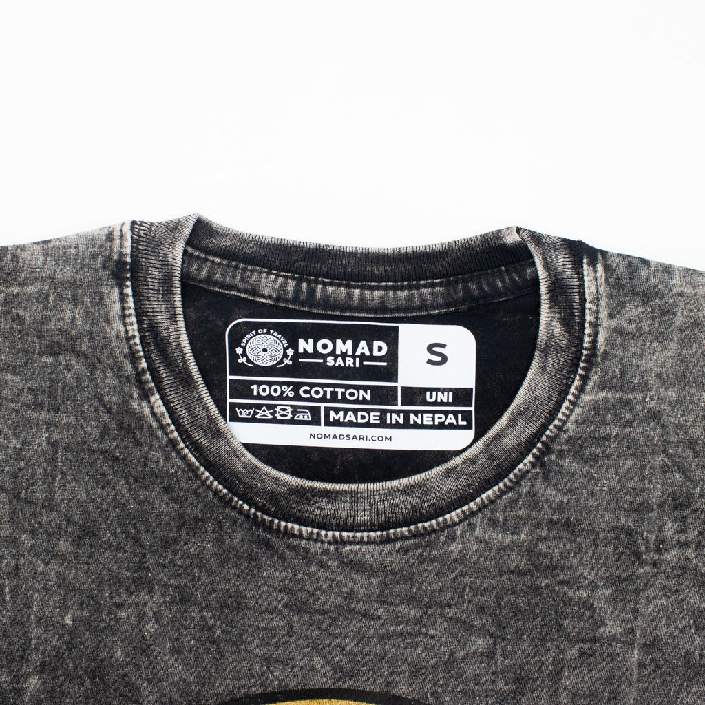 Nomad Sari Stonewashed Cotton T-Shirt | Rebel |Charcoal | Small