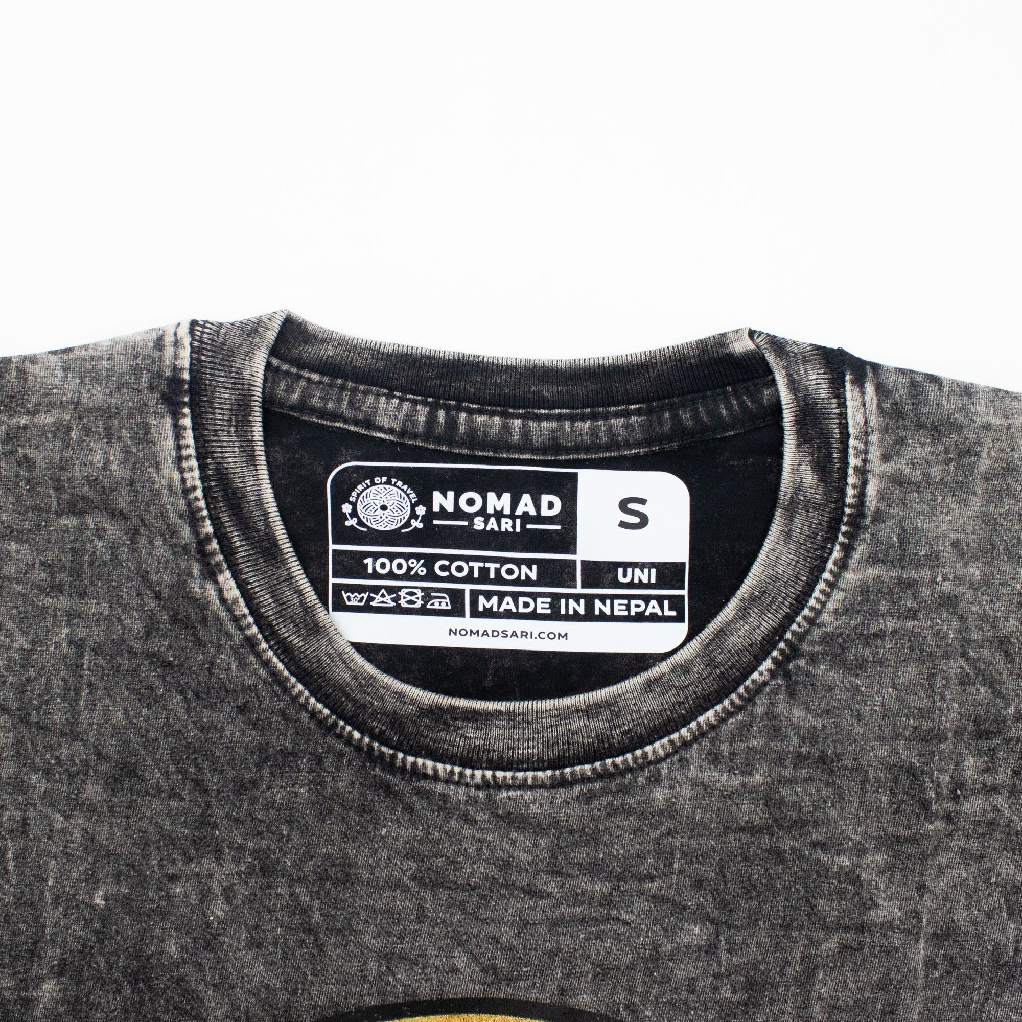 Nomad Sari Stonewashed Cotton T-Shirt | Rebel |Charcoal | Small