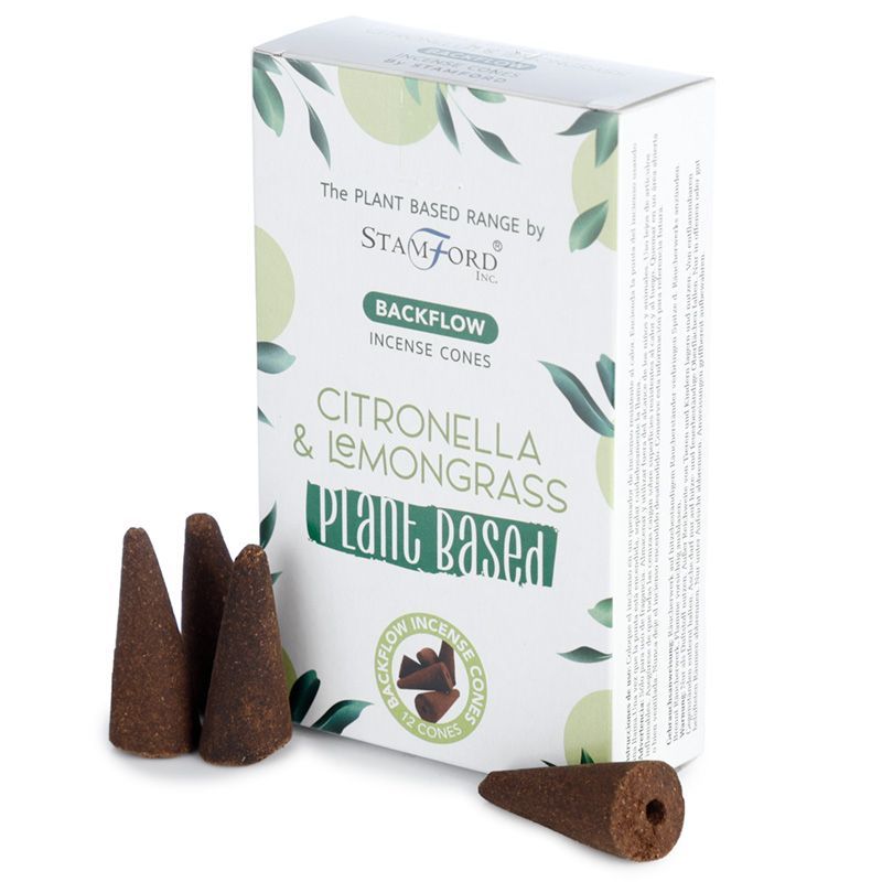 Citronella & Lemongrass Plant Based Backflow Incense Cones - Stamford
