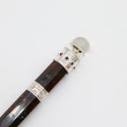 Bloodroot Sovereign Wand — Extra Long Fancy Jasper with Crystal Ball Top