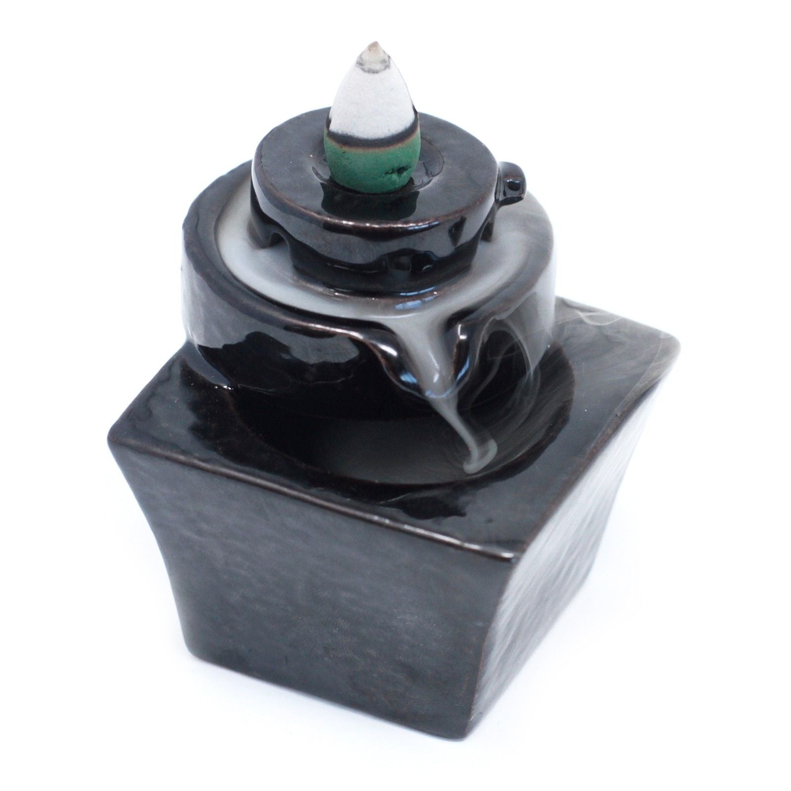 Round to Square Back Flow Incense Burner