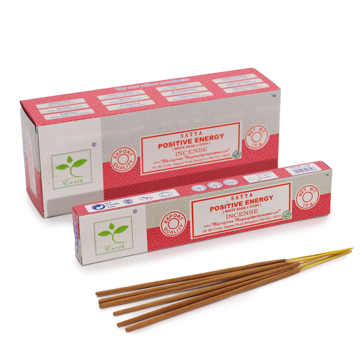 Positive Energy White Sage & Oudh Incense Sticks 15g - Satya