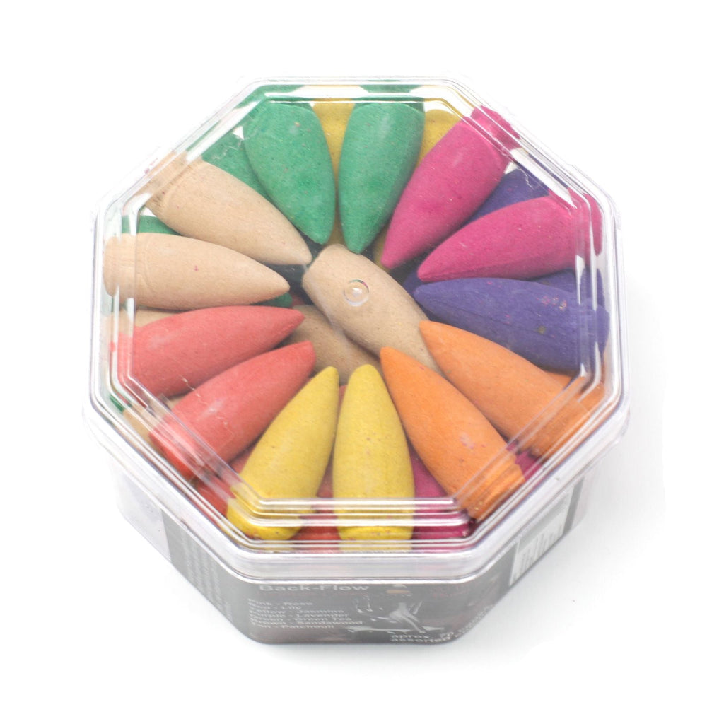 Long Backflow Incense Cones Assorted Fragrances