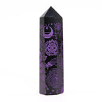 Mystic Story Deep Purple Black Obsidian Point