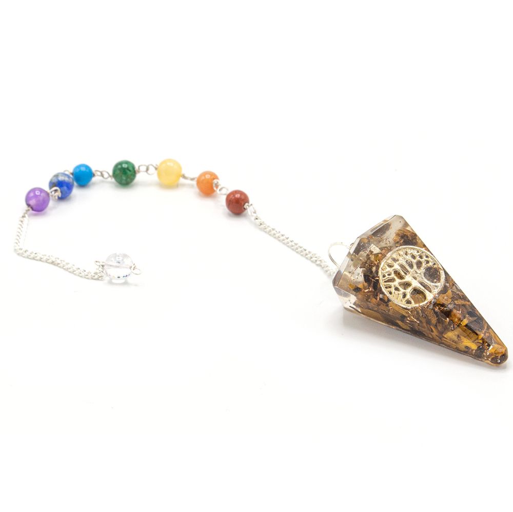 Orgonite Tree of Life Chakra Pendulum