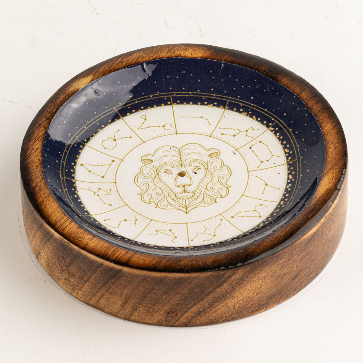 Leo Mango Wood Mini Bowl & Incense Stick Holder