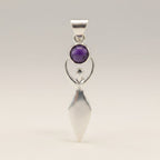Goddess Amethyst Pendant | Silver Plated | 45cm Cord