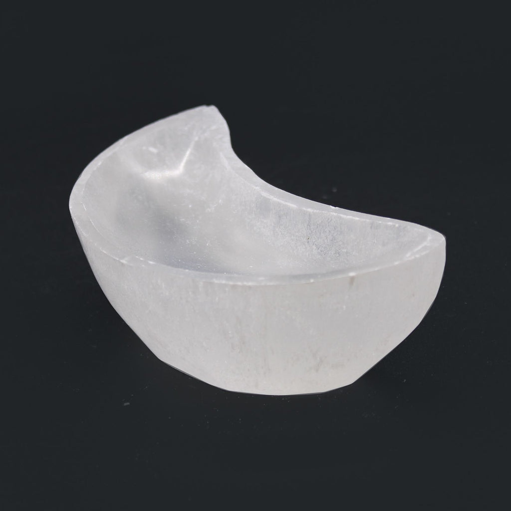 Selenite Moon Bowl 10cm | Crescent Crystal Bowl