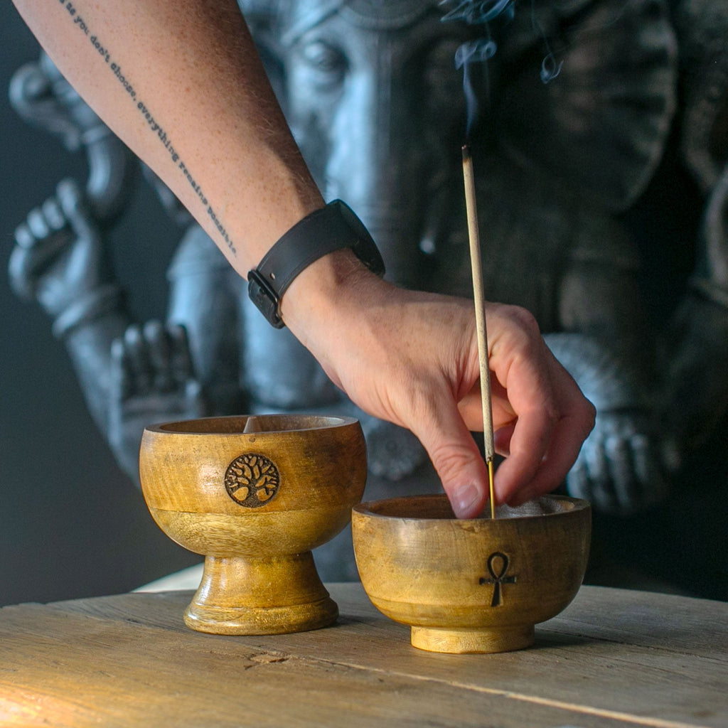 Om Ritual Bowl Incense Cone Holder - Large
