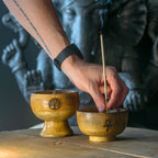 Om Ritual Bowl Incense Cone Holder - Large