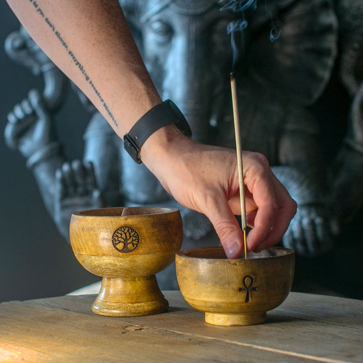 Om Ritual Bowl Incense Cone Holder - Large