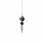 Psychic Gateway Edition | Multi Fluorite, Labradorite & Rainbow Moonstone Three-Piece Pendulum