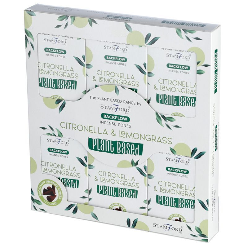 Citronella & Lemongrass Plant Based Backflow Incense Cones - Stamford