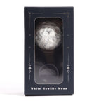 White Howlite Gemstone Planet | Moon | Solar Goldstone Stand