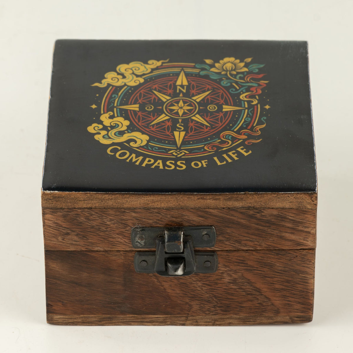 Compass of Life Small Enamelled Keepsake Box