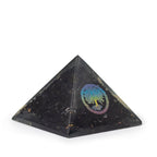 Small Tree of Life Orgonite Pyramid - Black Tourmaline Chips