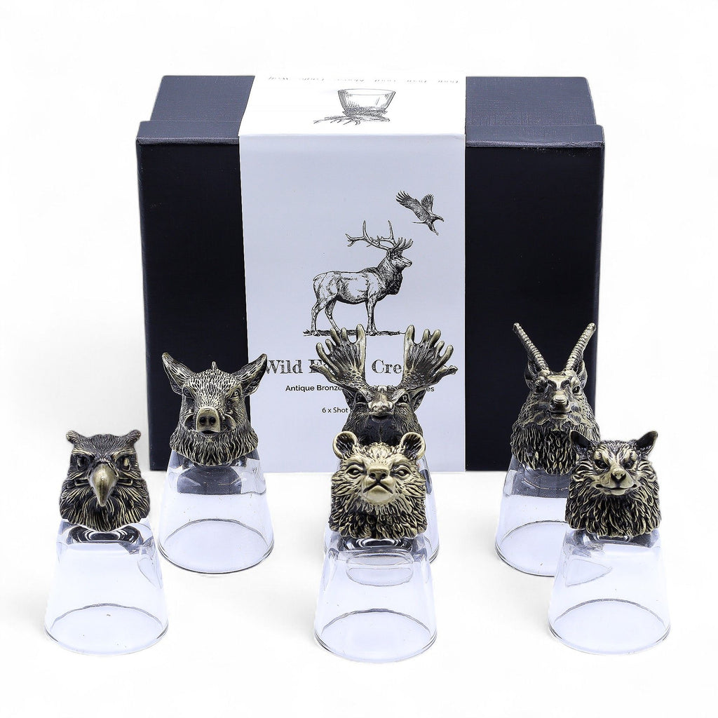 Wild Forest Creatures Shot Glass Gift Set - 6 x 50ml