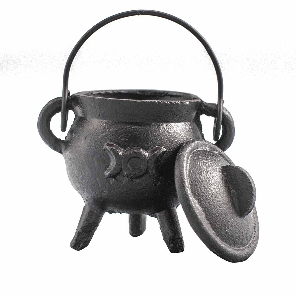 Cast Iron Cauldron with Triple Moon