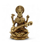 Brass Miniature God Sarswati  34mm
