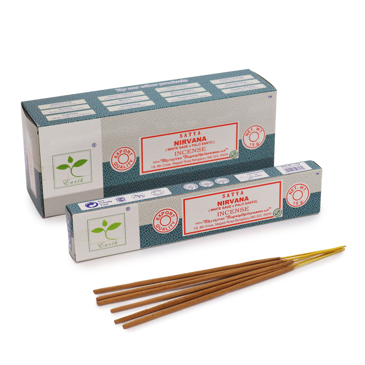 Nirvana White Sage & Palo Santo Incense 15gm - Satya