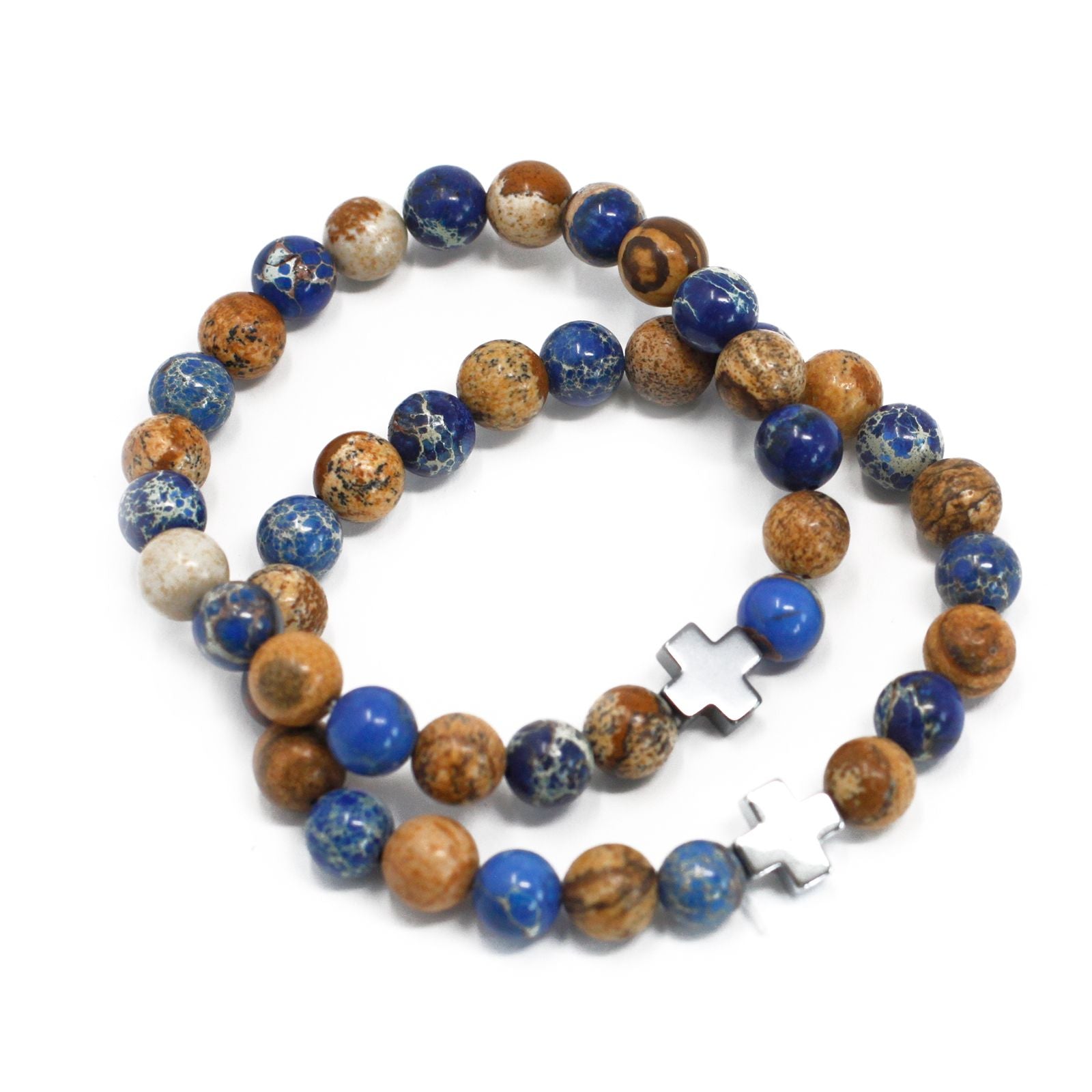 Friendship Bracelet Set | Support | Sodalite & Picture Stone | Set of 2