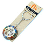 Gemstones Chakra Tree of Life Orgonite Power Keyring