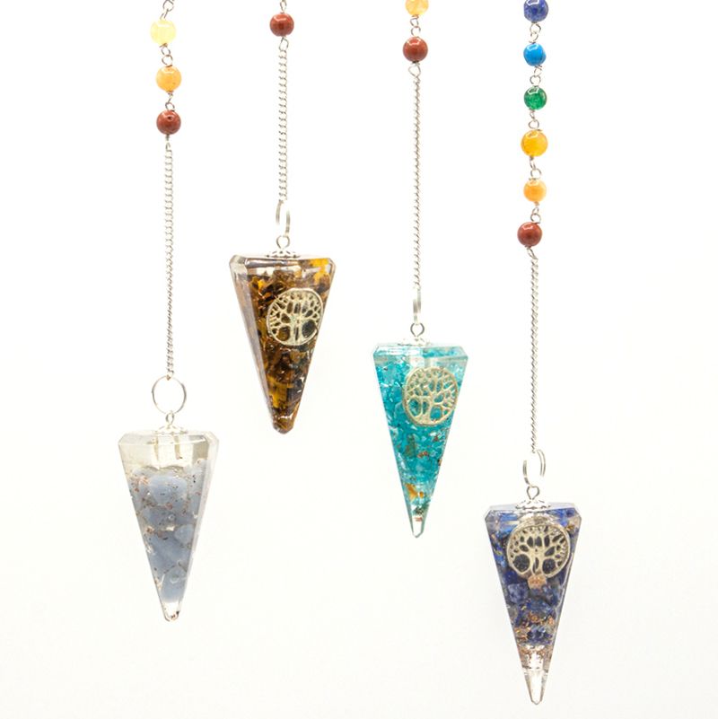 Orgonite Tree of Life Chakra Pendulum