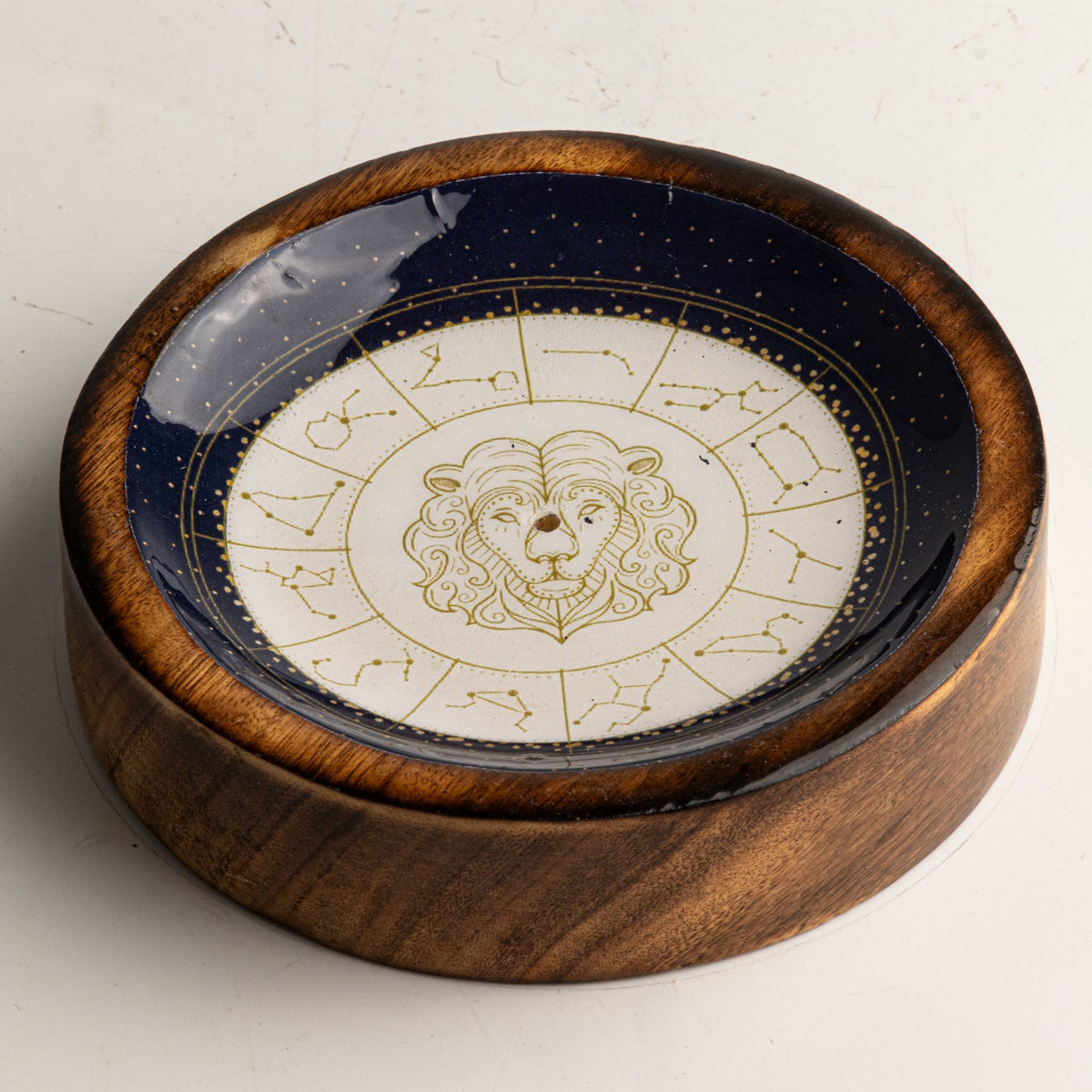 Leo Mango Wood Mini Bowl & Incense Stick Holder