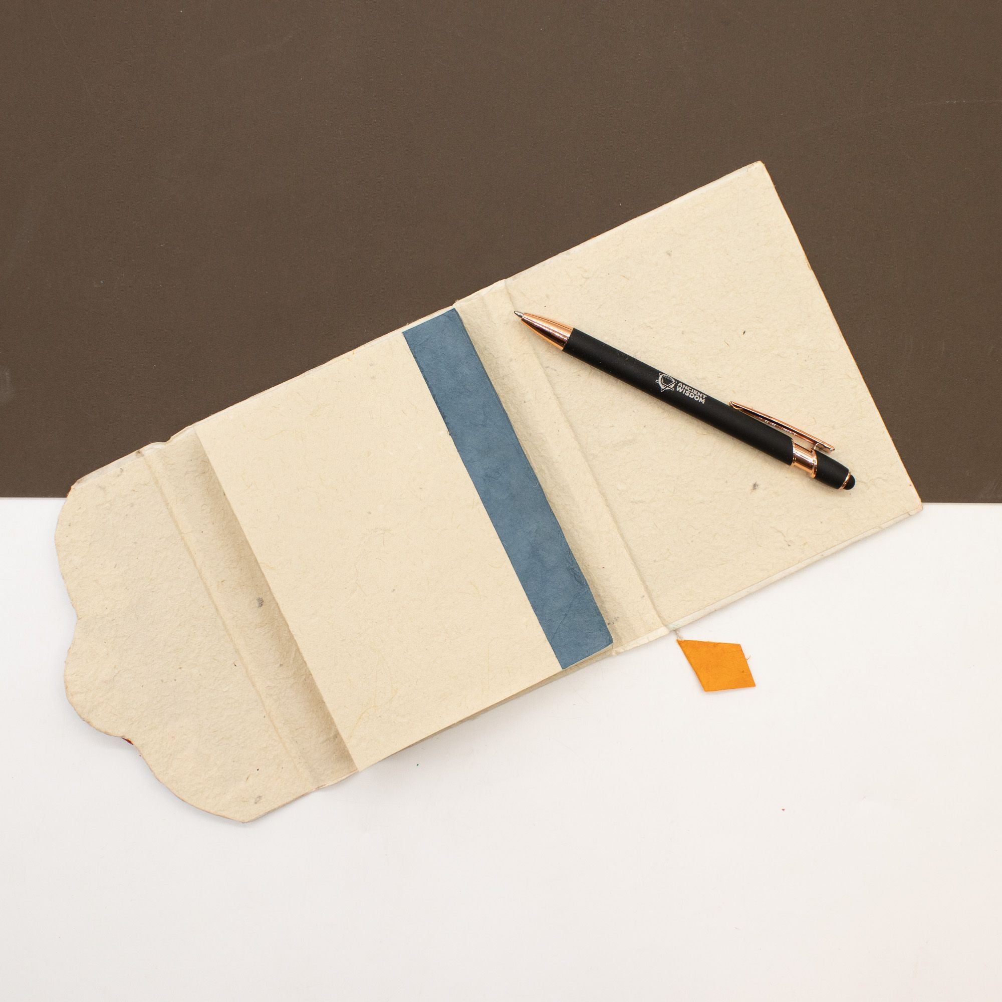 Lokta Paper Button Lock Notebook | Real Himalayan Floral Design | 15x12cm