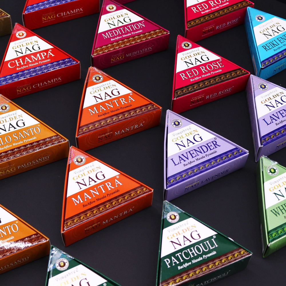 Golden Nag Jumbo Backflow Incense Cones – Benzoin