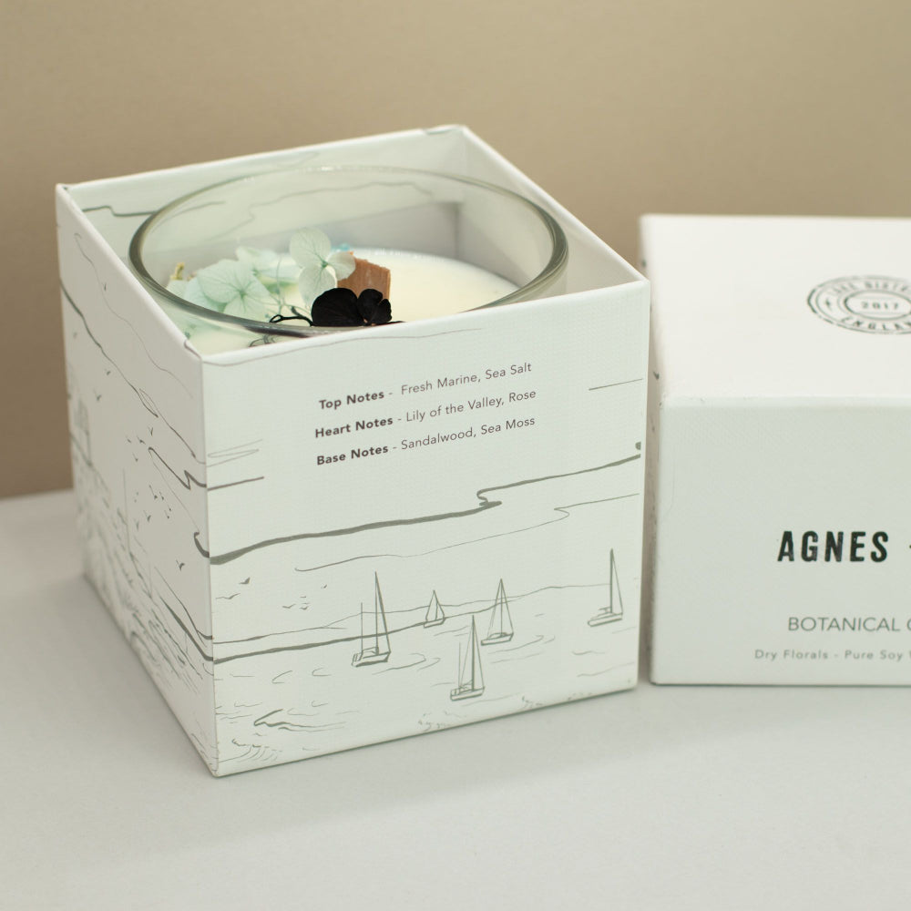 Agnes + Cat — Botanical Soy Wax Candle — Sea Salt & Moss