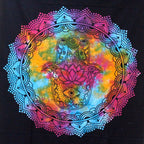 Hamsa Hand Cotton Bedspread & Wall Hanging – Black | Double