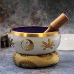 Yin & Yang White/Purple Singing Bowl Set 14cm