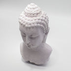 Buddha Bust Lamp | Lavender Crackle | Oval Stand
