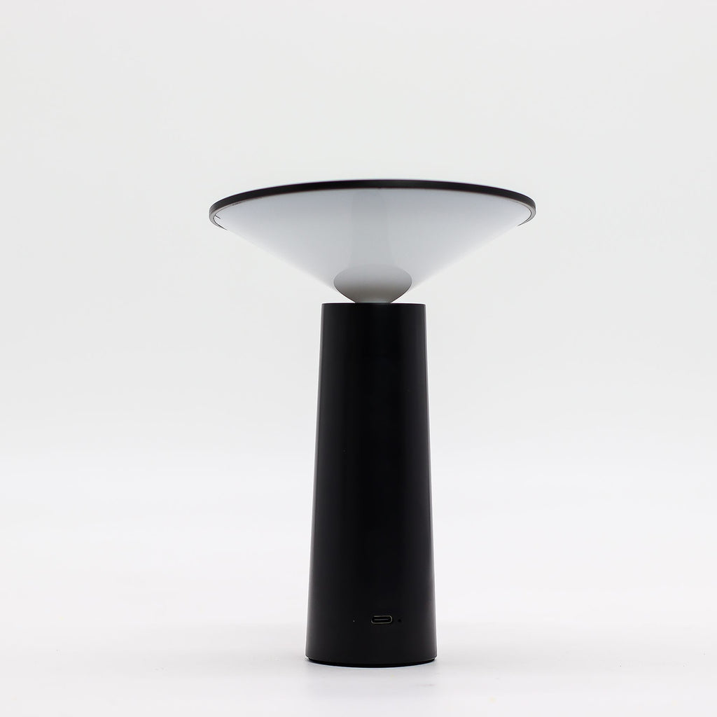 Black and white outdoor lamp on a white background