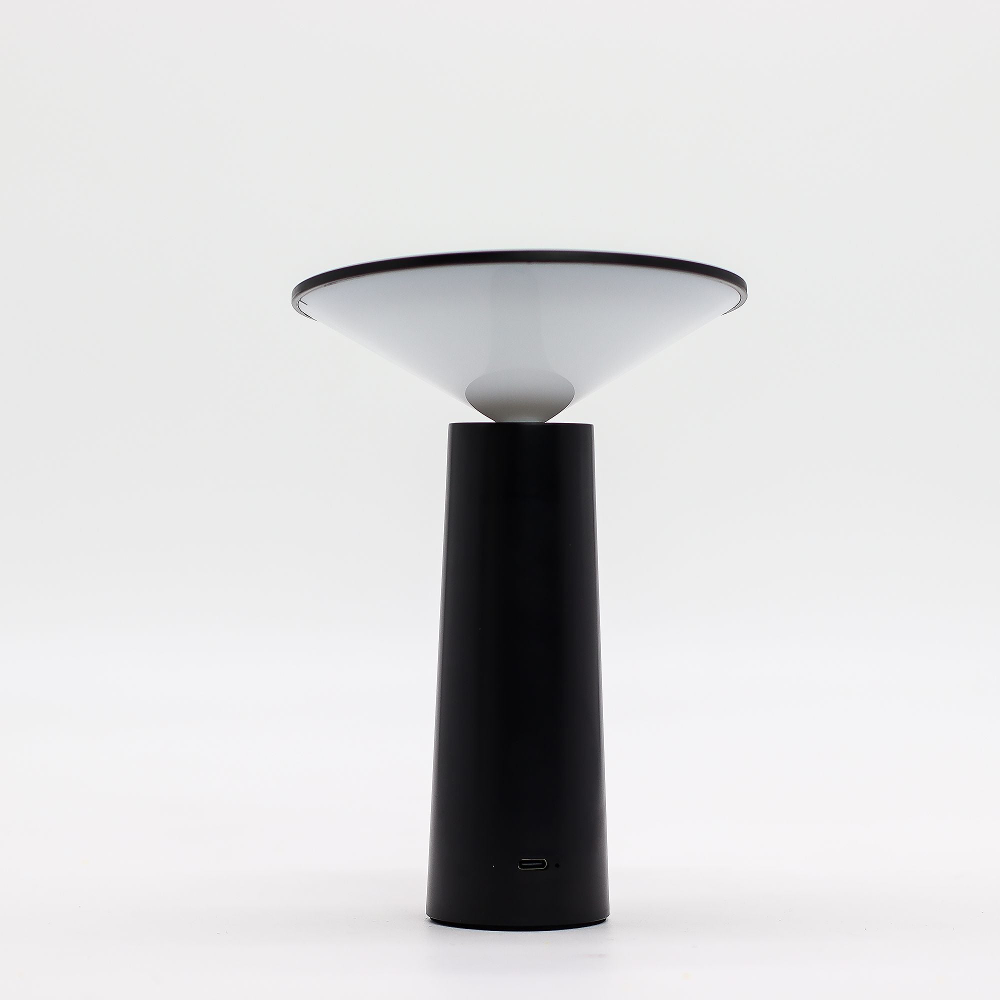 Black and white outdoor lamp on a white background