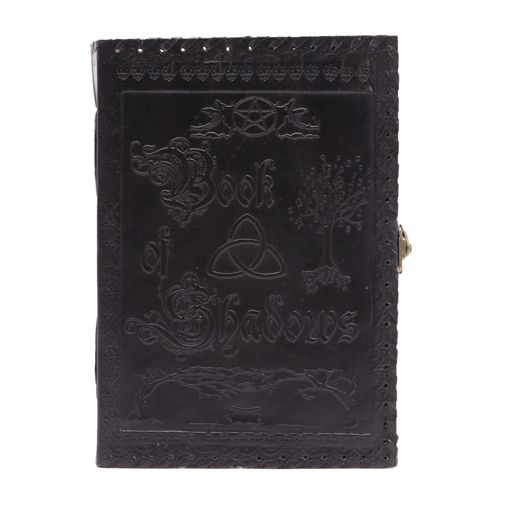 Large Black Book of Shadows Journal | 200 Deckle-Edged Pages