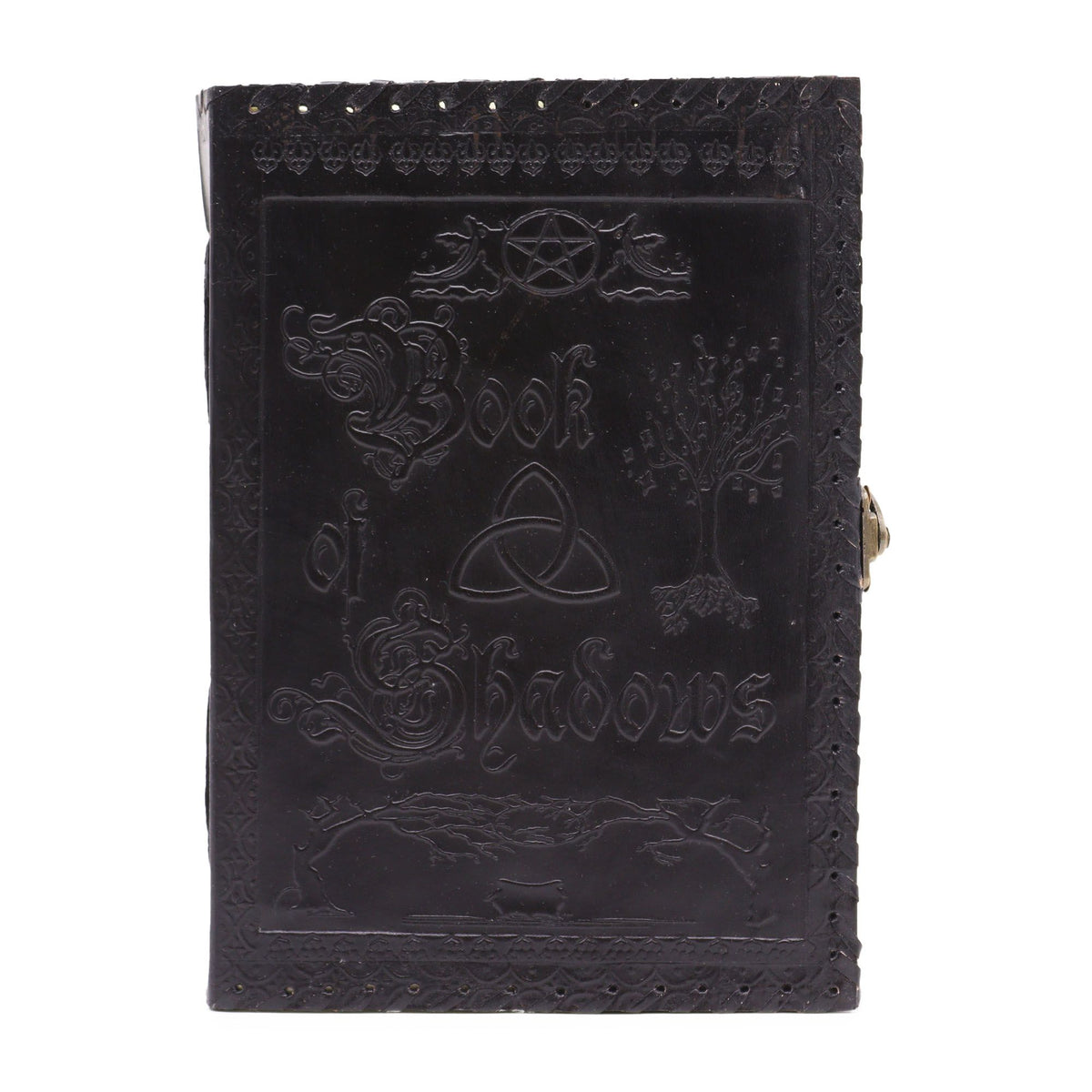 Large Black Book of Shadows Journal | 200 Deckle-Edged Pages