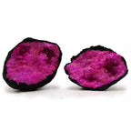 Dark Red / Pink Coloured Black Rock Calcite Geodes