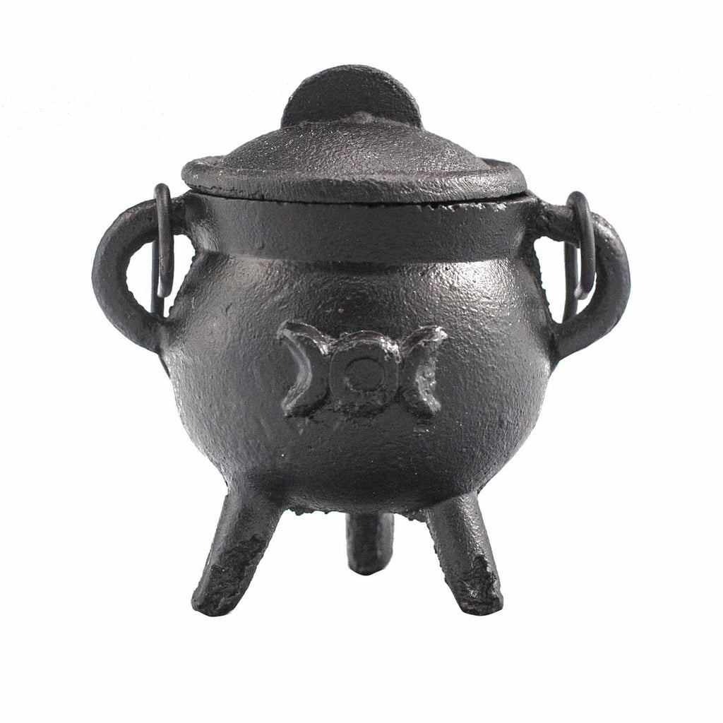 Cast Iron Cauldron with Triple Moon